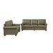 Grey Faux PU Leather Couch Loveseat+3 Seater Sectional Sofa w/ Storage