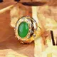 Foydjew Italienische Vintage Schmuck Luxus Künstliche Hohe Qualität Smaragd Grün Stein Ringe Bankett