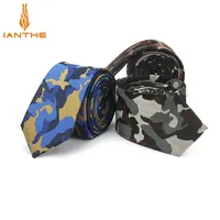 2018 Mens Dünne Krawatte Camouflage Muster Marke Krawatten 6 cm Krawatten Mode Dünne krawatte Für