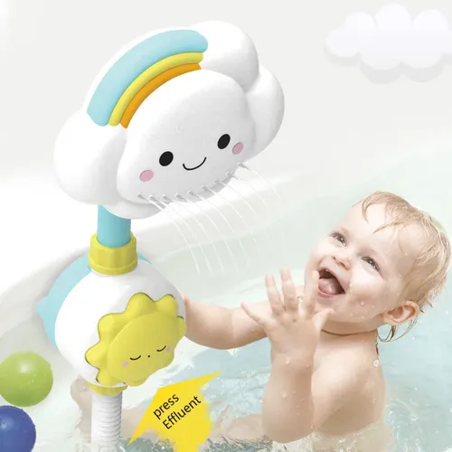 Bades pielzeug für Kinder Baby Wasserspiel Wolken Modell Wasserhahn Dusche Wassers prüh spielzeug