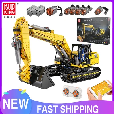 MOLD KING 13112 Technisches Autospielzeug Das MOC-2513 APP&RC Motorisiertes Baggermodell Bausteine Image