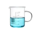 Neue Kapazität 50ml-250ml Niedrige Form Becher Mess Glas Chemie Labor Borosilikatglas Transparent