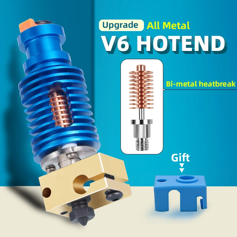 Kompatibel mit E3-D All Metal V6 Hotend Kit für Drago-n V6 J-Head Pursai3 MK3S, verbesserter DDE Titan Direct Extrusion 3D-Drucker Image