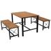 European Chestnut 3-Piece Patio Dining Set