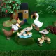 Miniatur Farm Animal Set PVC Modelle Huhn Geflügel Ente Ziege Baum Modelle Action-figuren Figuren