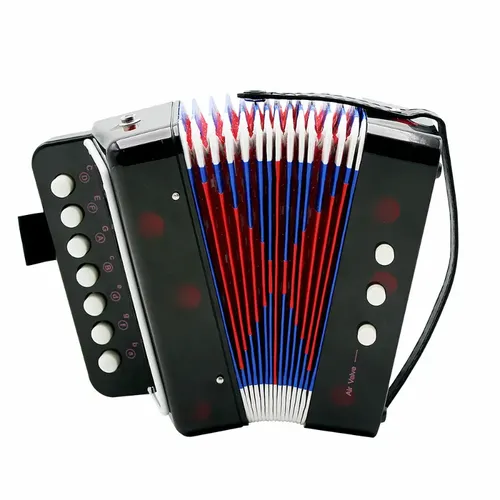 Mini 7-Tasten Akkordeon langlebig 2 Bass Akkordeon pädagogische Musik instrument Spielzeug für