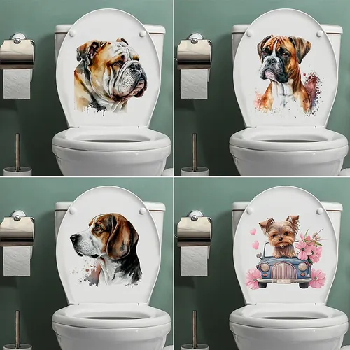T298 # Golden Retriever Hund Bulldogge Hund Yorkie Hund Wanda uf kleber Bad Toilette Dekor