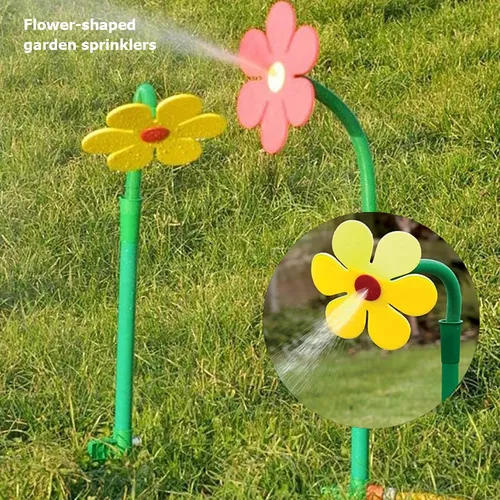 Garten Sprinkler Blumen form verrückt Spin Sprinkler rotierendes Wassers prüh spielzeug für Garten