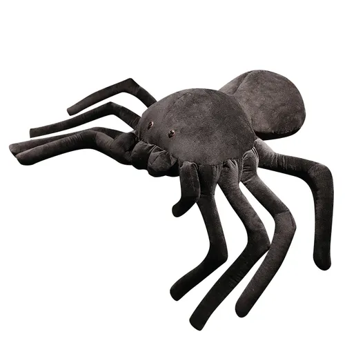 Riesen Plüsch Spinne Spielzeug große Größe coole schwarze Spinne Kissen Stofftier weiche Spinne