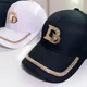 Gold Pailletten Hip Hop Kappen Frauen Club Party Baseball Cap Diamant m Brief Visiere Hüte Mode