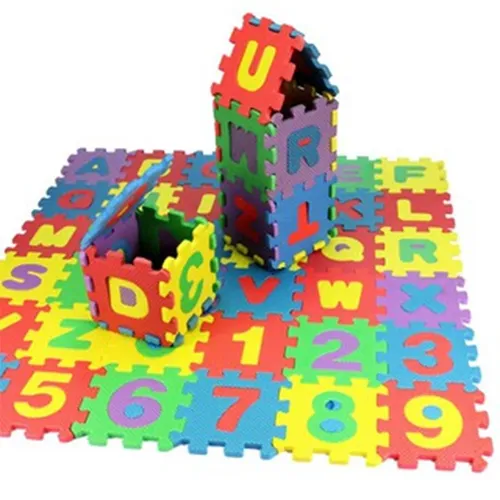 Bunte Alphabet Und Zahlen Schaum Puzzle Spielen Matte 36 Fliesen Baby Krabbeln Teppich