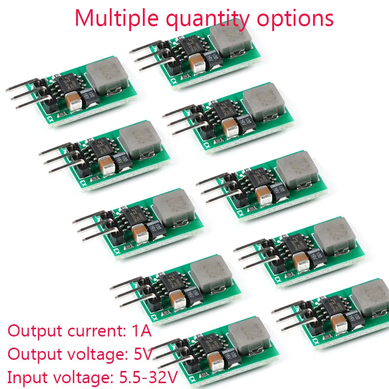 1-50Pcs DC-DC Step Down Buck Converter Board Power Modul 5V 1A 5,5 V-32V Synchron gleichrichter Spannung Regler Ersetzen LM7805 Image