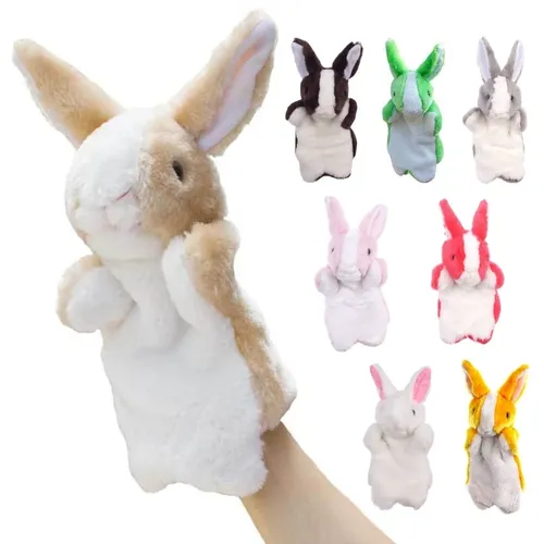 Bunny Handpuppen 12 ”Weiche Plüsch Stofftier Kaninchen Handpuppe für Kinder Perfekte für
