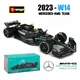 Bburago 1:43 mercedes-amg team 2023 c43 w14 44 # hamilton 63 # russell legierung auto modell