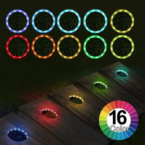 Etop 16 Farbe RGB LED Cornhole Lichter für Cornhole Spiel Sitz säcke werfen Spiel 2er-Set