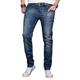 Slim-fit-Jeans ALESSANDRO SALVARINI "ASLuca" Gr. W33 L32, Länge 32, blau (as045) Herren Jeans Slim Fit