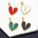 OCESRIO Trendy Multicolor Harz Herz Anhänger für Halskette Kupfer Gold Überzogene Herz Schmuck