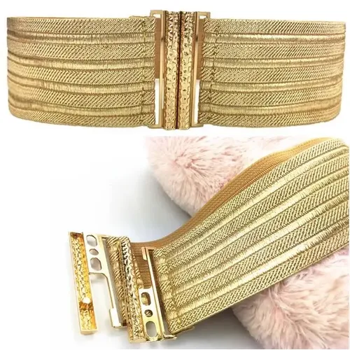 Damenmode elastische Gold Kummer bunds weibliches Kleid Korsetts Bund Gürtel Dekoration breiten