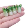 Neue 10pcs grüne Chinakohl perlen Bulk Lampwork Perlen Glasperlen für DIY handgemachte Ohrringe