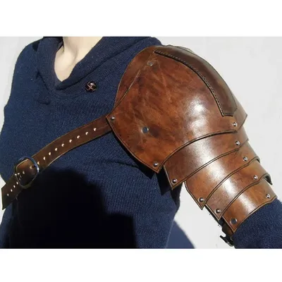 Mittelalterliche Steampunk Leder Schulterrüstung Wikinger Gladiator Ritter Samurai Cosplay Kostüm Image