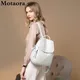 Motaora frauen Rucksack Weiß Gewaschen Leder Rucksack Weibliche Kleine Schule Taschen Für Teenager