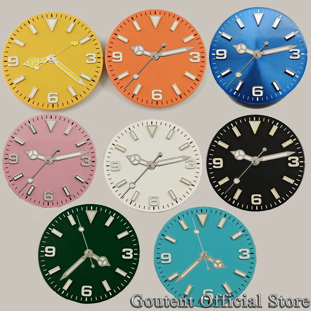 Goutent 29 mm steriles Zifferblatt mit Hand-Lume, passend für NH35 NH36 ETA 2836 2824 PT5000 Miyota 8205/8215/821A DG2813/3804 Uhrwerk Image