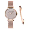 Edelstahl Mesh Armbanduhren Top Marke Neue Luxus Japan Quarz Bewegung Rose Gold Designer Elegante Stil Uhren Für Frauen