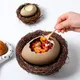 Creative Bird's Nest Decoration Dessert Bowl Eggshell Ostrich Egg Shape Ceramic Bowl Cold Drink