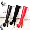 Plüsch warme Overknee-Stiefel Seite Reiß verschluss Frauen spitzen Zehen High Heels 2023 Herbst Winter neue Mode im Freien Schuhe Größe 34-43