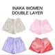 Inaka Shorts Frauen Double Mesh Shorts Grundfarben Gym Grafik Inaka Power Shorts für Frauen