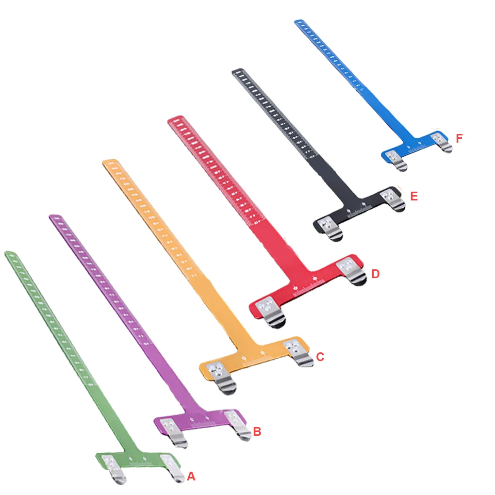 Bogenschießen Aluminium legierung T/L Platz Bogen Lineal Tuning Werkzeug Pfeil Nocking Punkte Recurve Bogen Schießen Zubehör Image