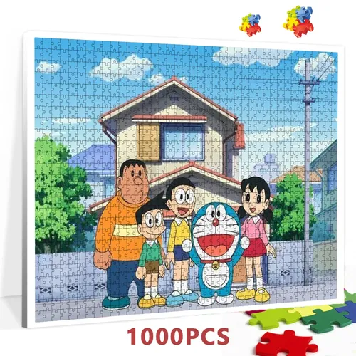 Puzzles Japanischen Anime Doraemon 1000 Stück Papier Puzzles Bandai Geistigen Pädagogisches