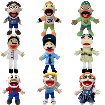 Jeffy Puppet Puppe Hand Muppet Cody Junior Joseph Chef Polizei Prinz Papa Mama Penelope Weiche Puppe Spielzeug Talk Show Party Prop Kind Geschenk