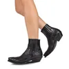 2023 Western-Cowboystiefel für Männer und Frauen, Größe 35–48, Stickerei-Design, spitze Schuhe, Herren-Stiefeletten, Unisex-Lederstiefel