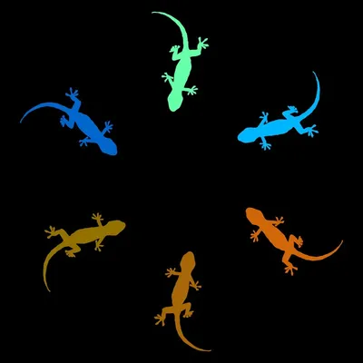 Gecko Glühen Aufkleber Wand schalter Kühlschrank tür Laptop Telefon Sammelalbum Motorrad Fahrrad Image