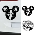 Aladdin Jasmin Auto Zubehör Aufkleber Decals Mickey Kopf Laptop Aufkleber EINE Ganz Neue Welt Zitat