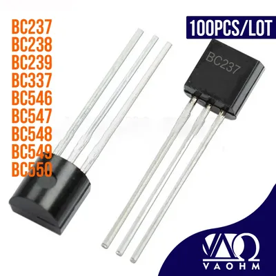 100PCS BC237 BC238 BC239 BC337 BC546 BC547 BC548 BC549 BC550 NPN TO-92 Bipolar Transistor BJT Image
