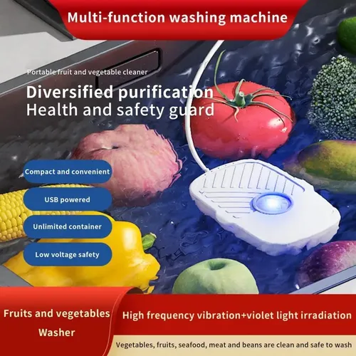 Obst Gemüse Waschmaschinen tragbare Reinigungs maschine Ultraschall wäsche ipx7 wasserdichter
