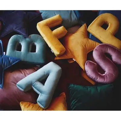 Samt Buchstaben Wurf Kissen Alphabet Kissen Benutzerdefinierte Buchstaben Kissen Kind Party Geschenk Image