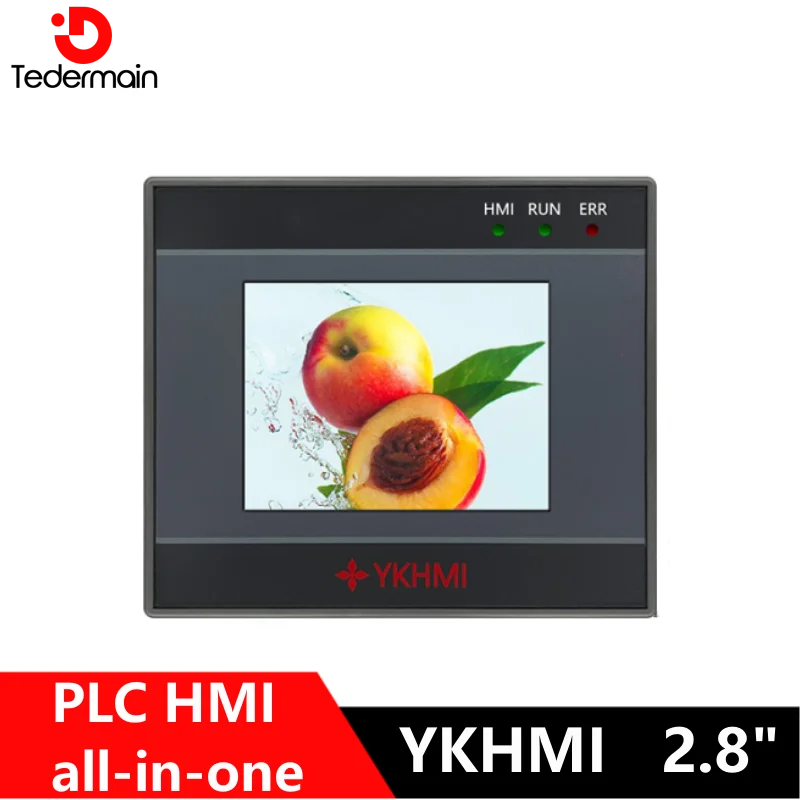Ykhmi plc hmi All-in-One integrierte 2.8 "speicher programmier bare Steuerung mit integriertem analogem Signale ingang und-ausgang mit Touchscreen Image