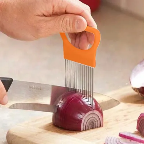 2019 neue Küche Gadgets Zwiebel Slicer Tomaten Gemüse Sicher Gabel gemüse Schneiden Schneiden