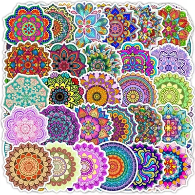 10/25/50 stücke ästhetische Datura Mandala Aufkleber Graffiti für Sammelalbum Koffer Wasser flasche Image