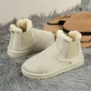 Frauen Schnee Stiefel Warme Plüsch Slip-on Solide Plus Größe Mode Weibliche Ankle Boot Damen Winter Bequeme frauen Baumwolle schuhe NEUE