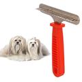 pet comb Dematting Comb for Dogs and Cats Dematting Tool Pet Detangler DIY Dog Cat Grooming Rake Brush (Red)