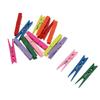 FRCOLOR 48PCS Wooden Colored Wooden Clip Snacks Sealing Clips With Hemp Ropeï¼ˆRandom Color)