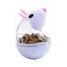 FRCOLOR Food Dispenser Funny Plastic Pet Supplies Cat Feeders Tumbler Little Mouse Pet Drain Pet Educational Toys Food Bowl (White)