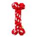HOMEMAXS 1pc Weaving Teddy Dog Chew Rope Bone Shaped Toys Puppy Cotton Knot Toys Molar Tooth Cleaning Pet Bite Rope Combination Training Set for Pet Dogs(Random Color)