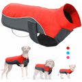 Reflective Dog Winter Coat Sport Vest Jackets Snowsuit Apparel - Red Chest:27-31.5 Back Length:28