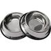 2 pack stainless steel dog bowl with non slip rubber base for small/medium/large pets perfect dishes pet feeder bowl and water bowl suitable for puppies kittens and kittens (8 oz)