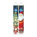 JOLIXIEYE Merry Christmas Holiday Banners Xmas Santa Claus Snowman Porch Sign for Outside Indoor Outdoor Home 4 Santa Claus